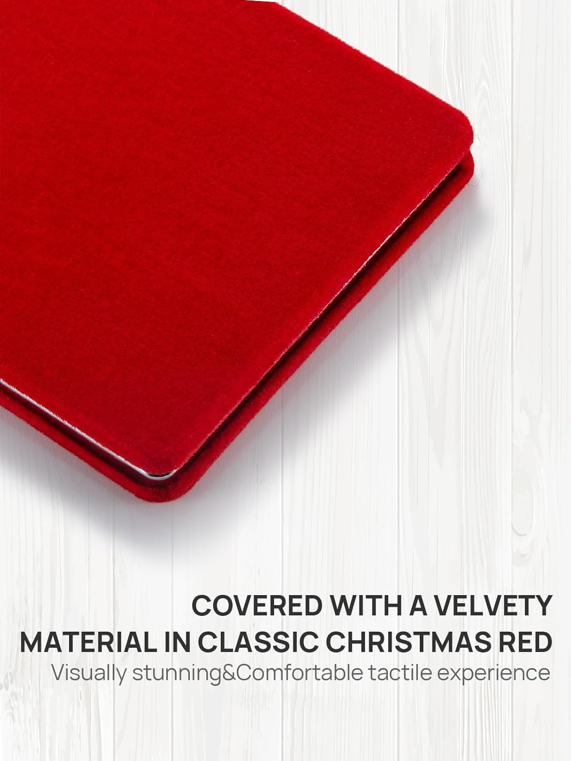 Compact Mirror, 1X/3X Magnifying Mirror with Velvet Cover, Pocket Ultra Portable for Purses and Travel (Christmas Red)