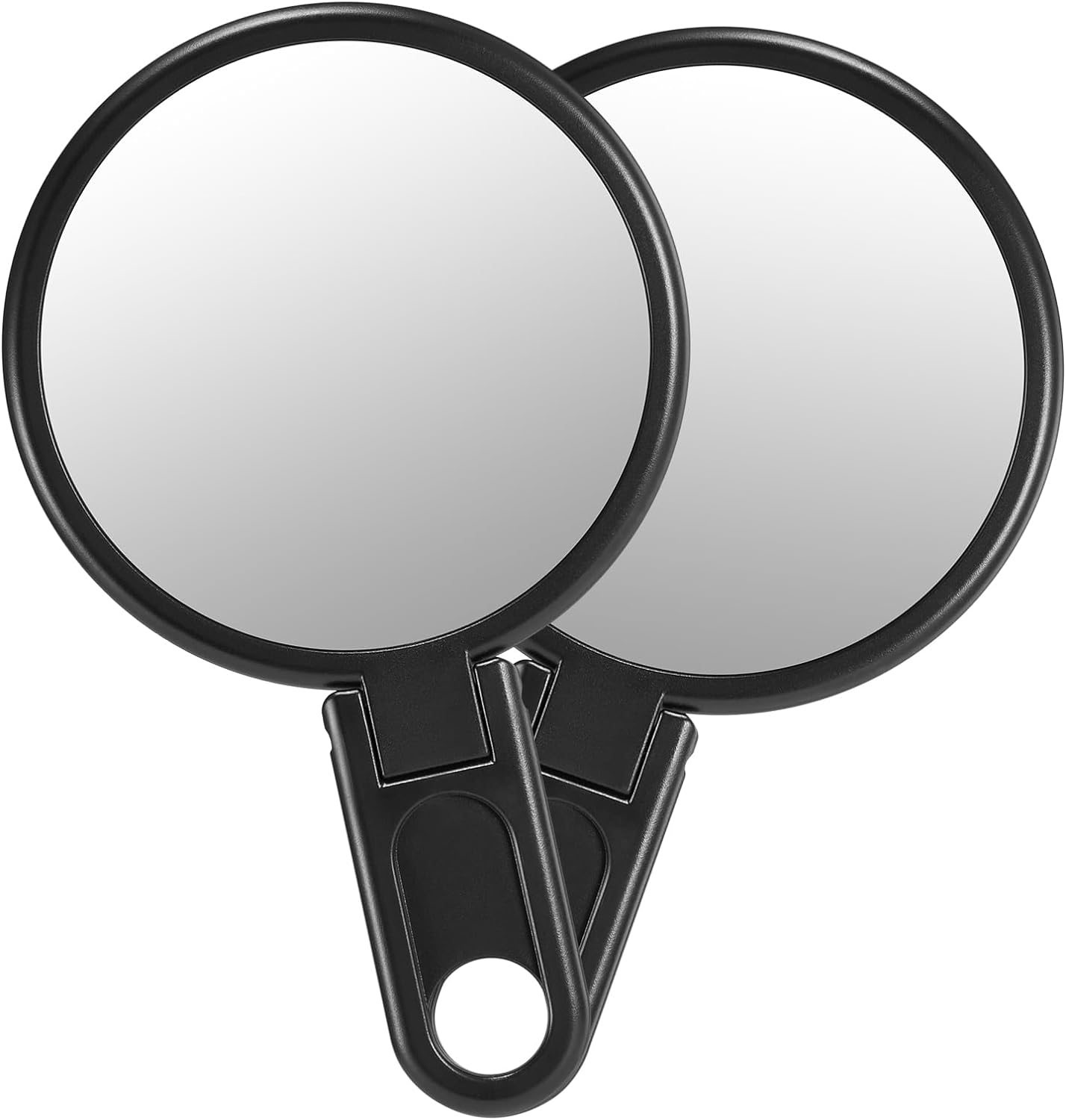 3" Compact Mirror with Adjustable Handle - Mini Folding Mirror for Makeup (Black, Pack of 1)
