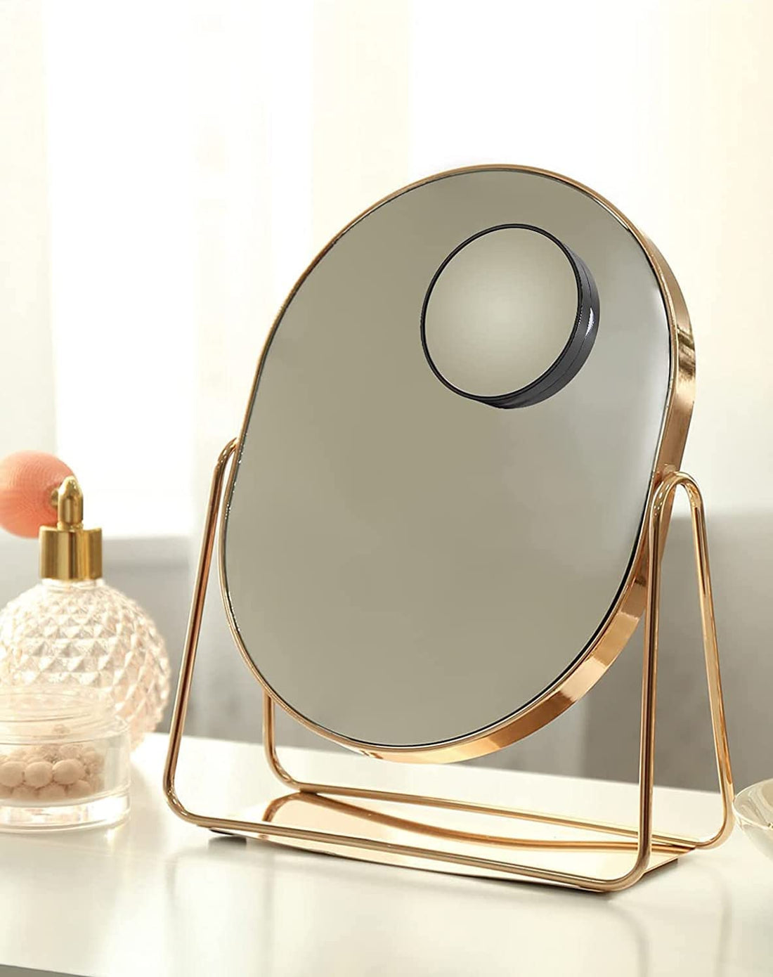 10X & 25X Magnifying Mirrors and Two Eyebrow Tweezers Kits, 3.5" Two Suction Cups Magnifier Travel Set