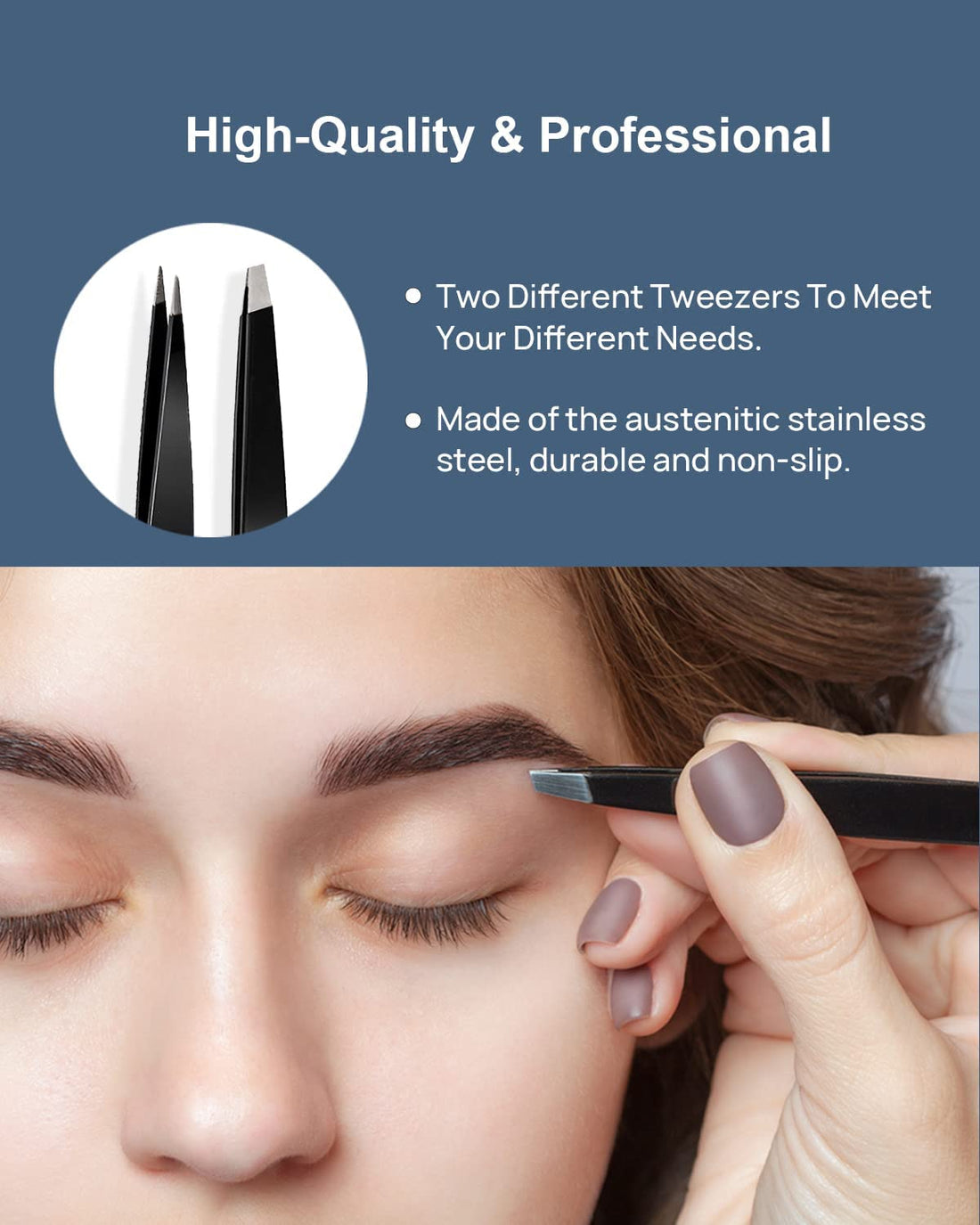 10X & 25X Magnifying Mirrors and Two Eyebrow Tweezers Kits, 3.5" Two Suction Cups Magnifier Travel Set