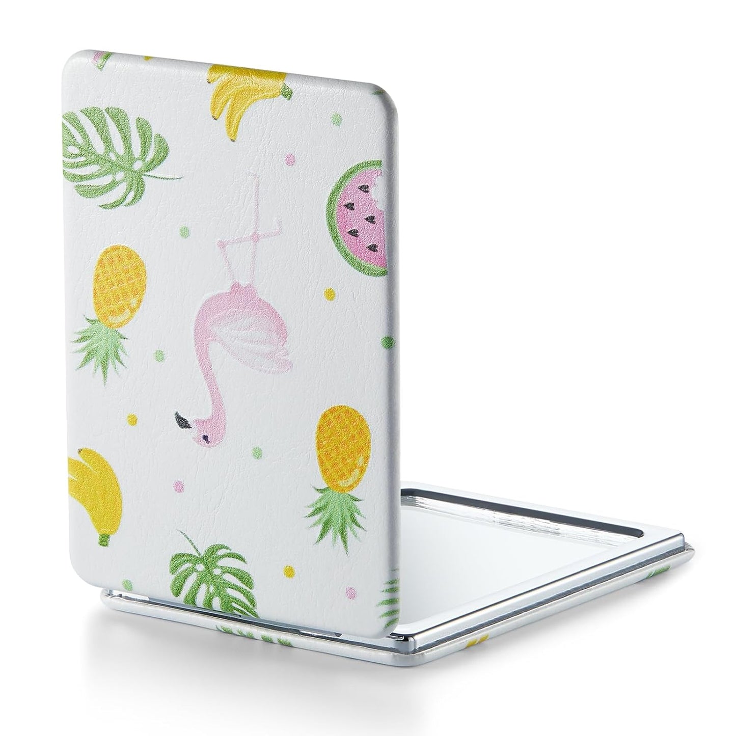 1X/3X Magnifying Mirror, Unique Painting Compact Mirror with Classical PU Leather (The Starry Night)