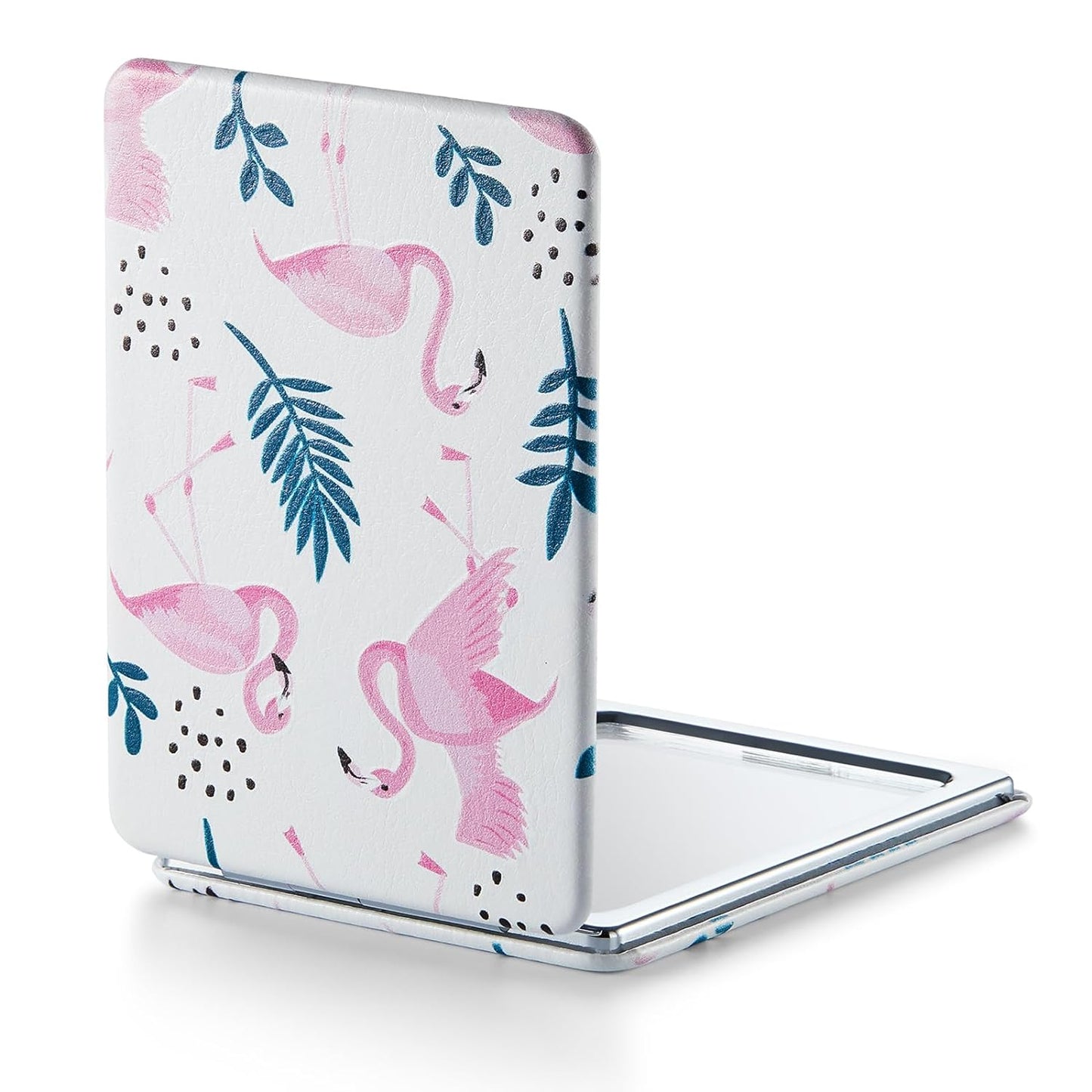 1X/3X Magnifying Mirror, Unique Painting Compact Mirror with Classical PU Leather (The Starry Night)