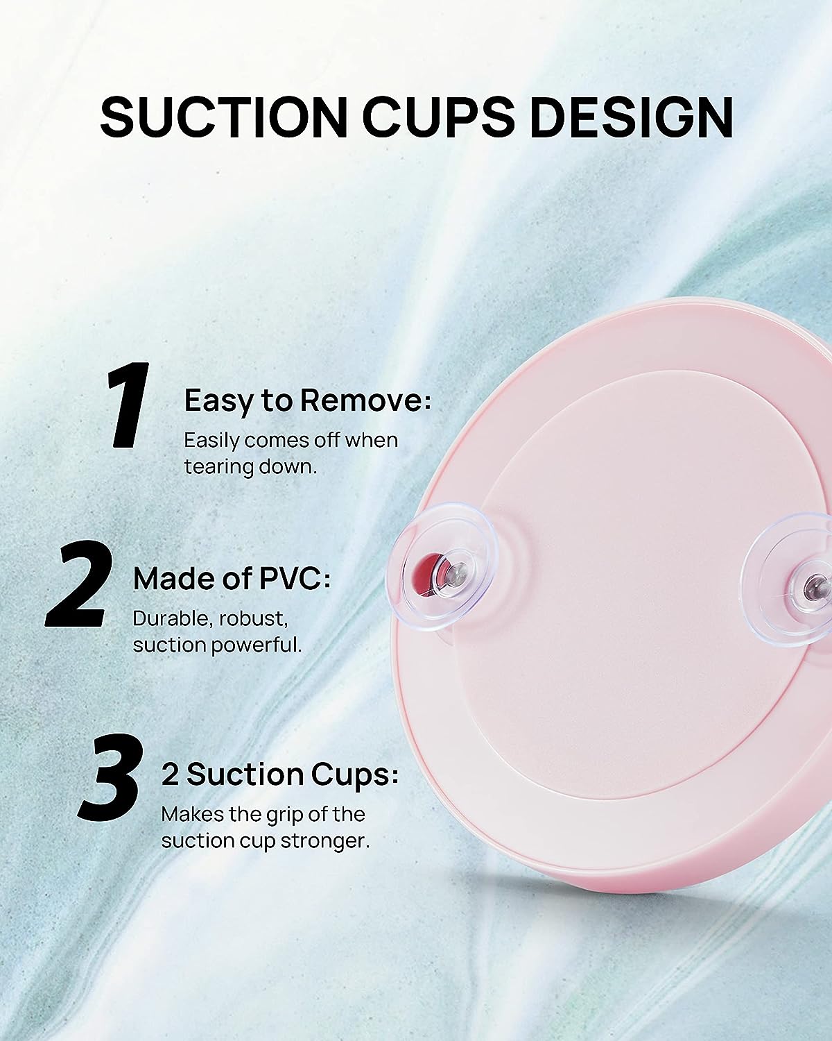 10X & 25X Magnifying Mirrors with Two Eyebrow Tweezers Kits, 3.5" Two Suction Cups Magnifier Set for Travel (Pink)